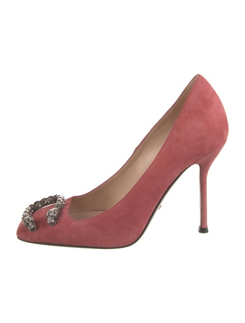 Gucci Dionysus Accent Suede Pumps