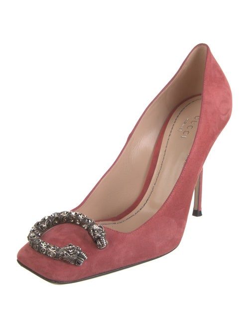 Gucci Dionysus Accent Suede Pumps