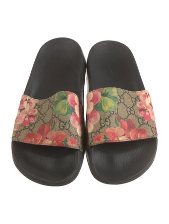 Gucci GG Signature Floral Print Slides