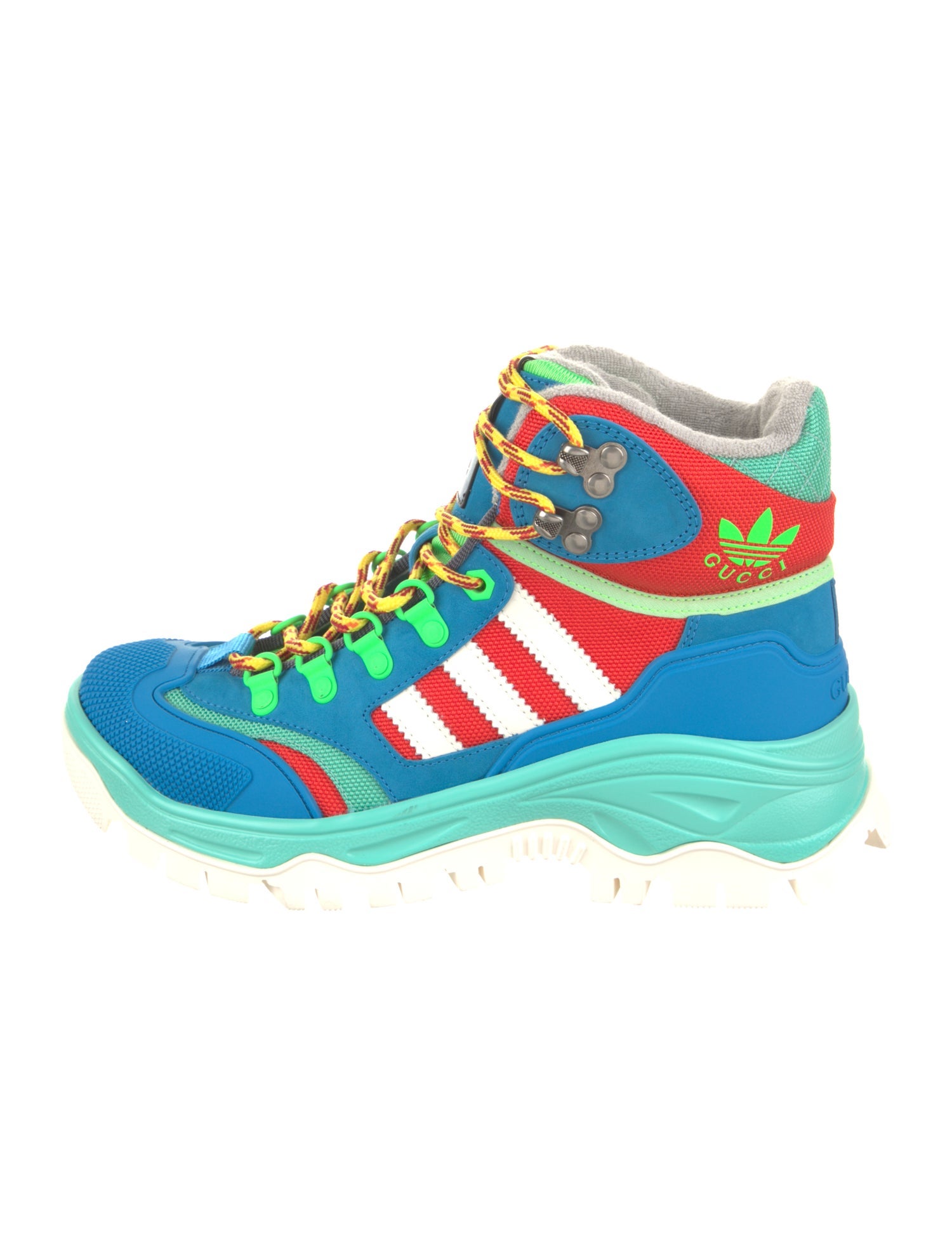 Gucci Canvas Colorblock Pattern Chunky Sneakers w/ Tags