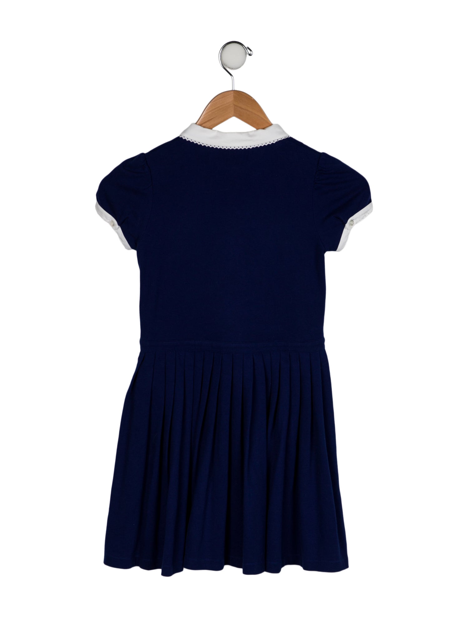 Gucci Girls' Lace-Trimmed Pleated Dress