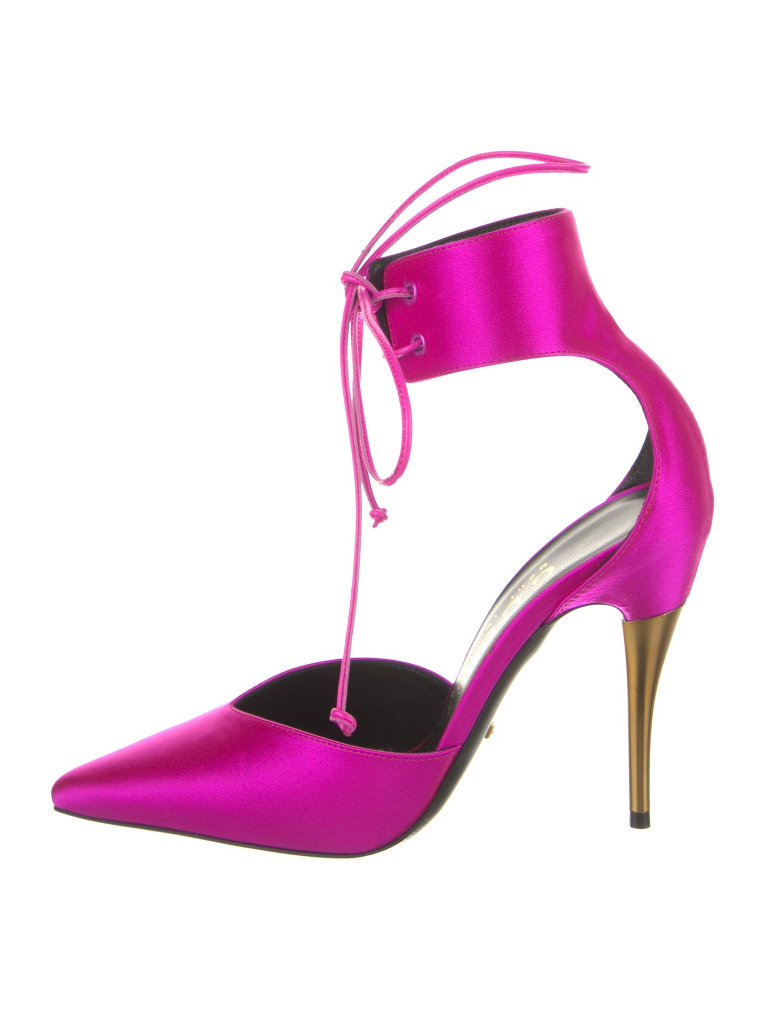 Gucci Satin T-Strap Pumps