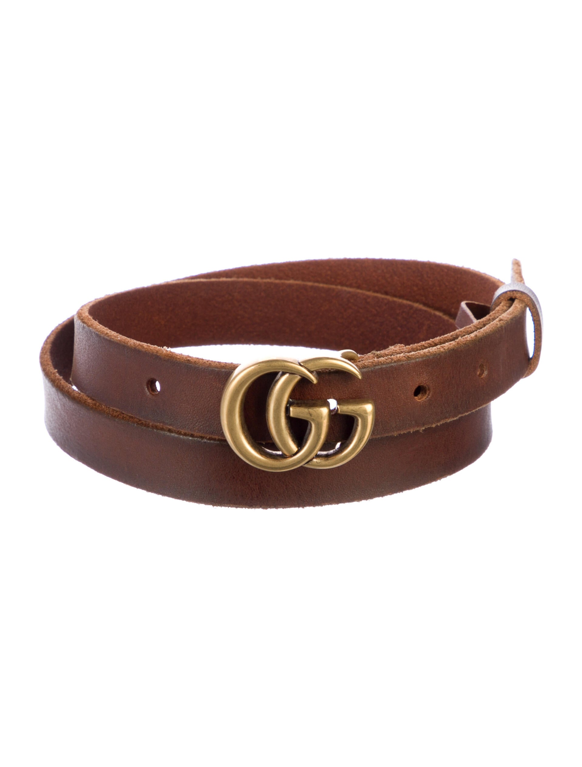 Gucci Double G Logo Skinny Belt