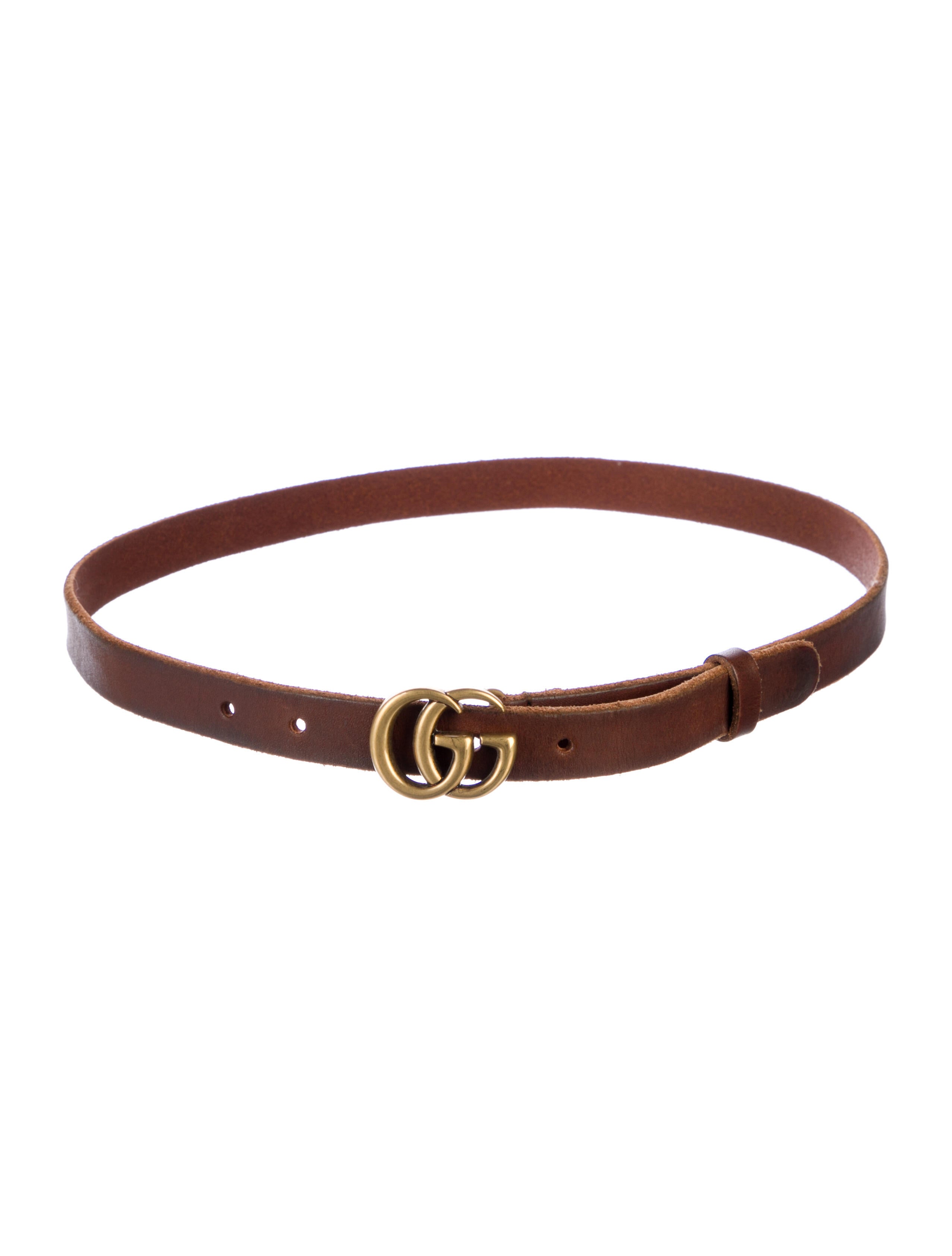 Gucci Double G Logo Skinny Belt