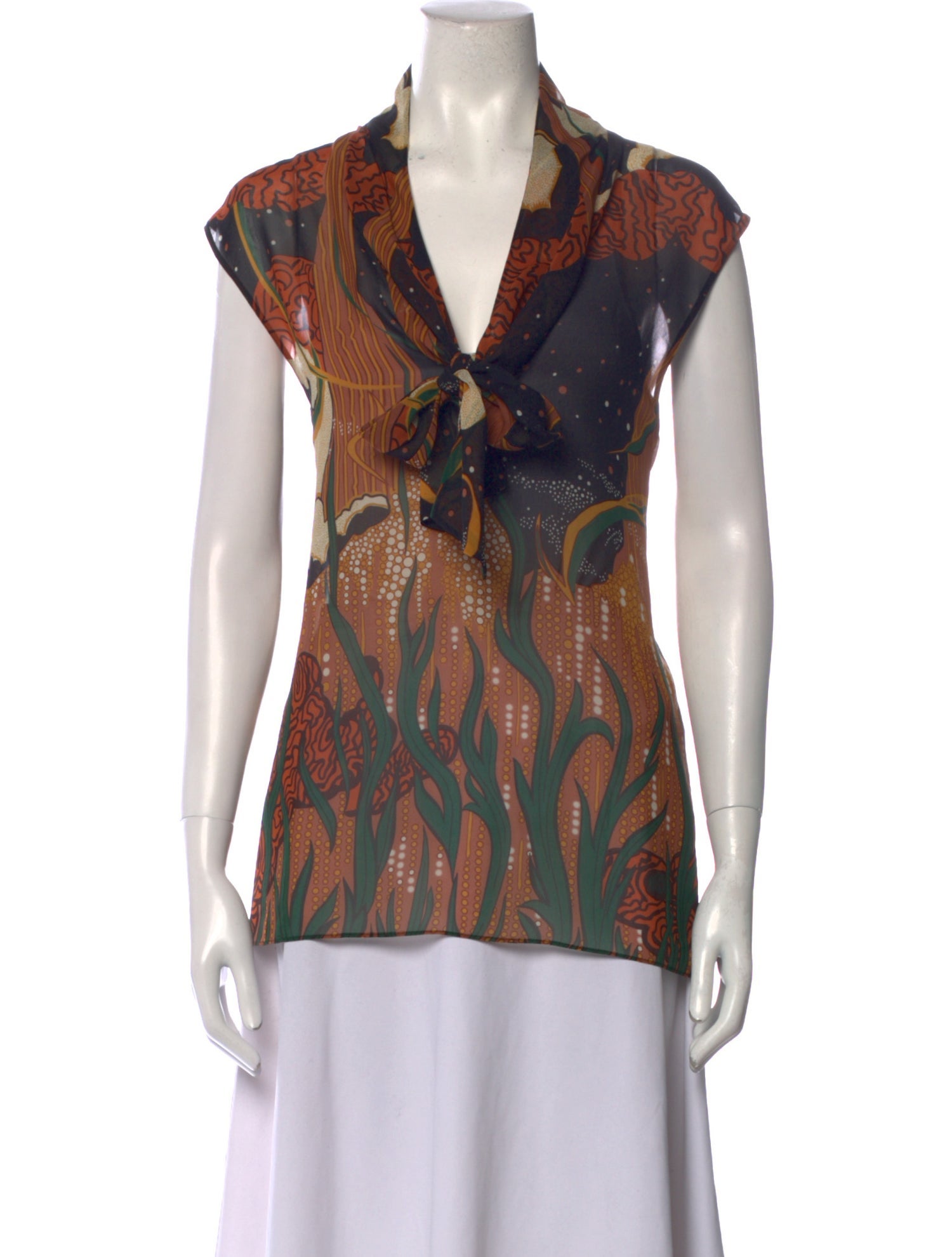 Gucci Silk Printed Top