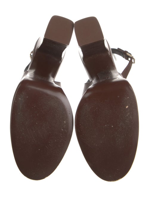 Gucci Horsebit Accent Leather Slingback Pumps