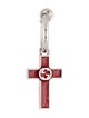 Gucci Enamel Cross Drop Single Earring