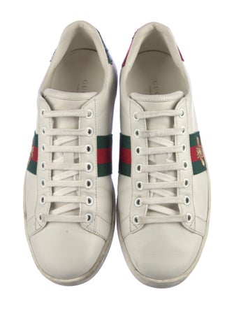 Gucci Web Accent Leather Sneakers