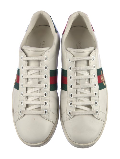 Gucci Web Accent Leather Sneakers