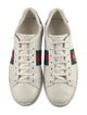 Gucci Web Accent Leather Sneakers