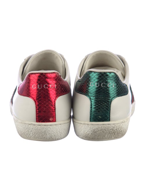 Gucci Web Accent Leather Sneakers
