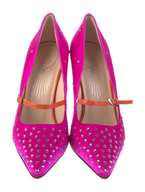 Gucci Double G Logo Satin Pumps