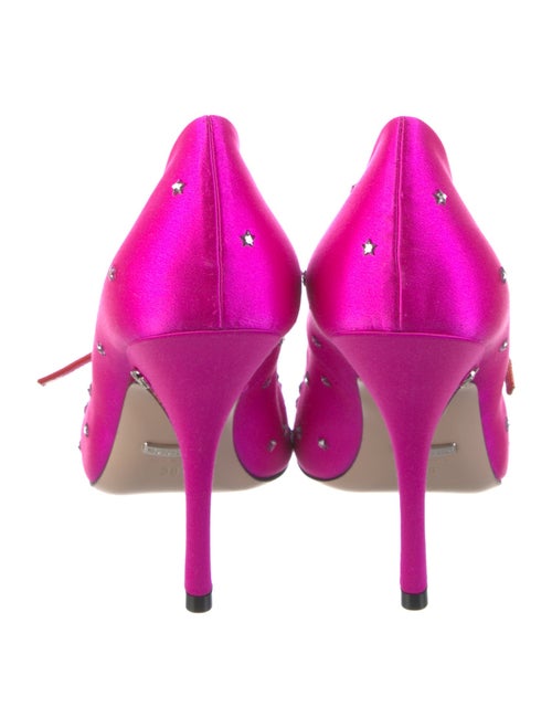 Gucci Double G Logo Satin Pumps