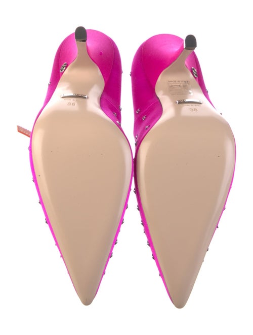 Gucci Double G Logo Satin Pumps