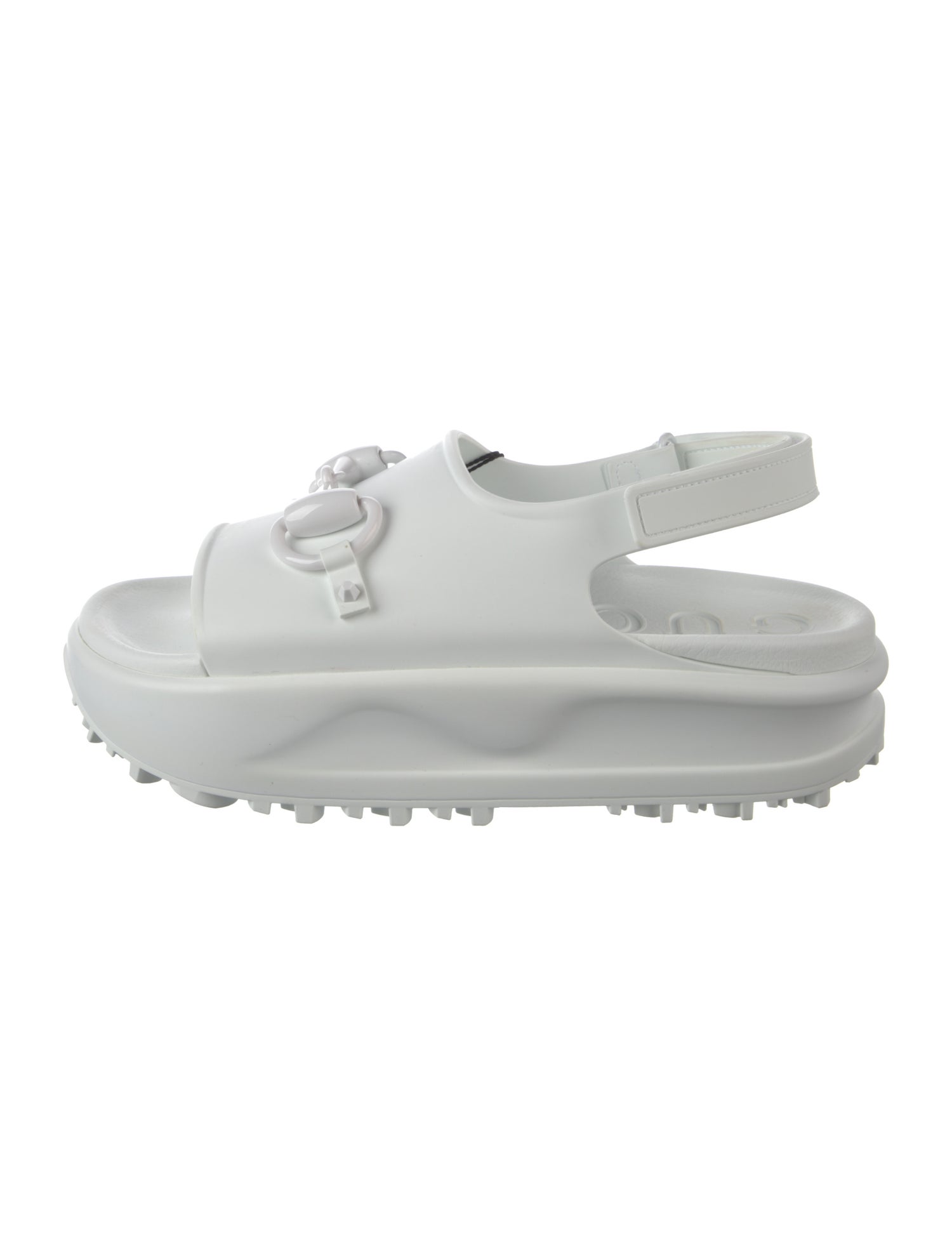 Gucci Rubber Slingback Sandals