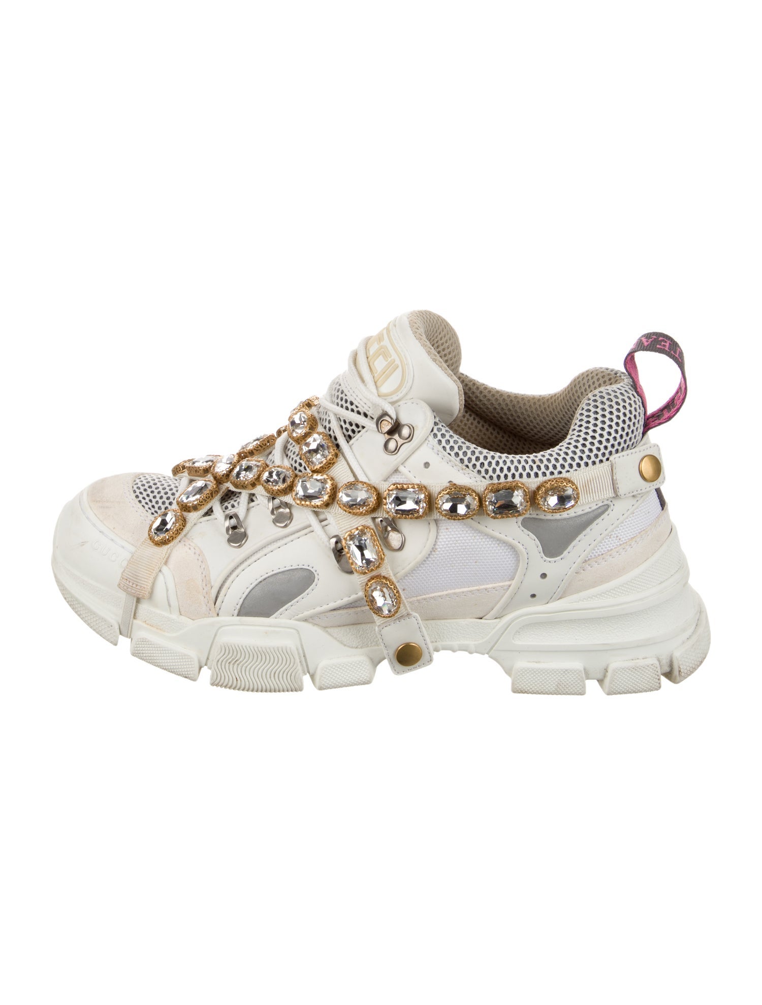 Gucci Leather Printed Chunky Sneakers