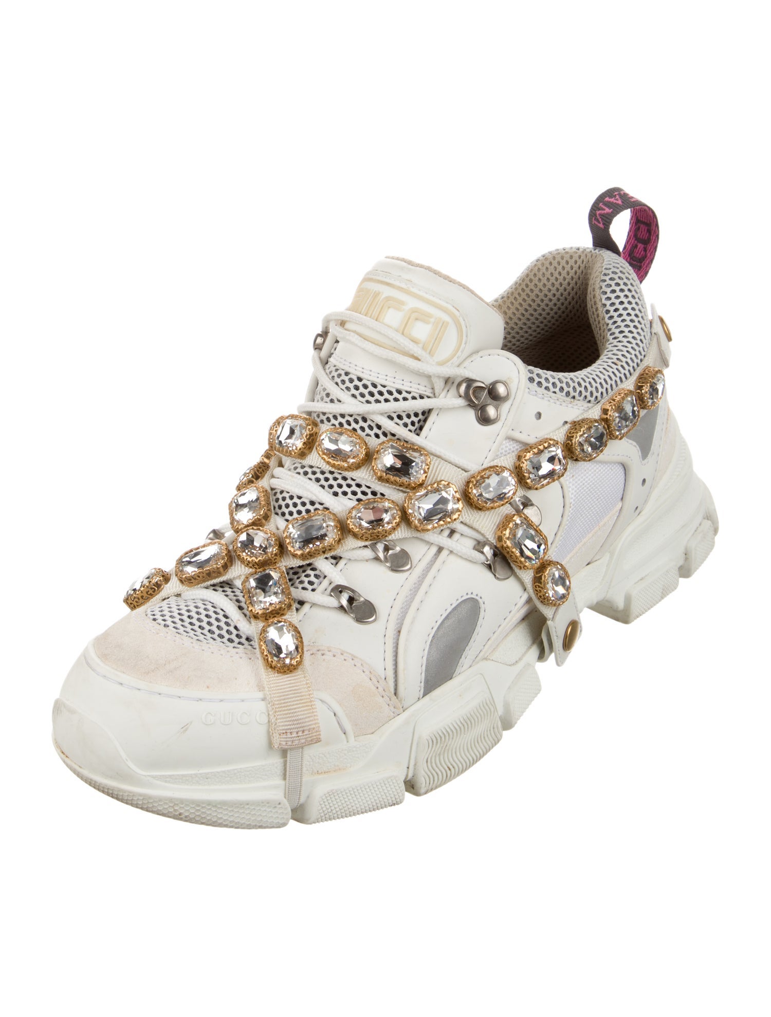 Gucci Leather Printed Chunky Sneakers