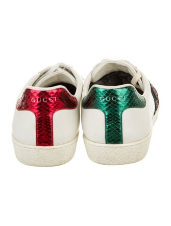 Gucci Web Accent Leather Sneakers