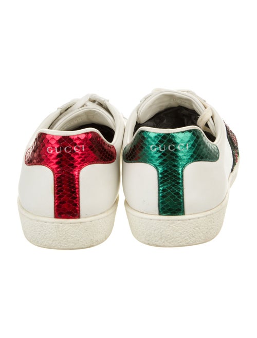Gucci Web Accent Leather Sneakers