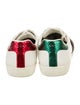 Gucci Web Accent Leather Sneakers