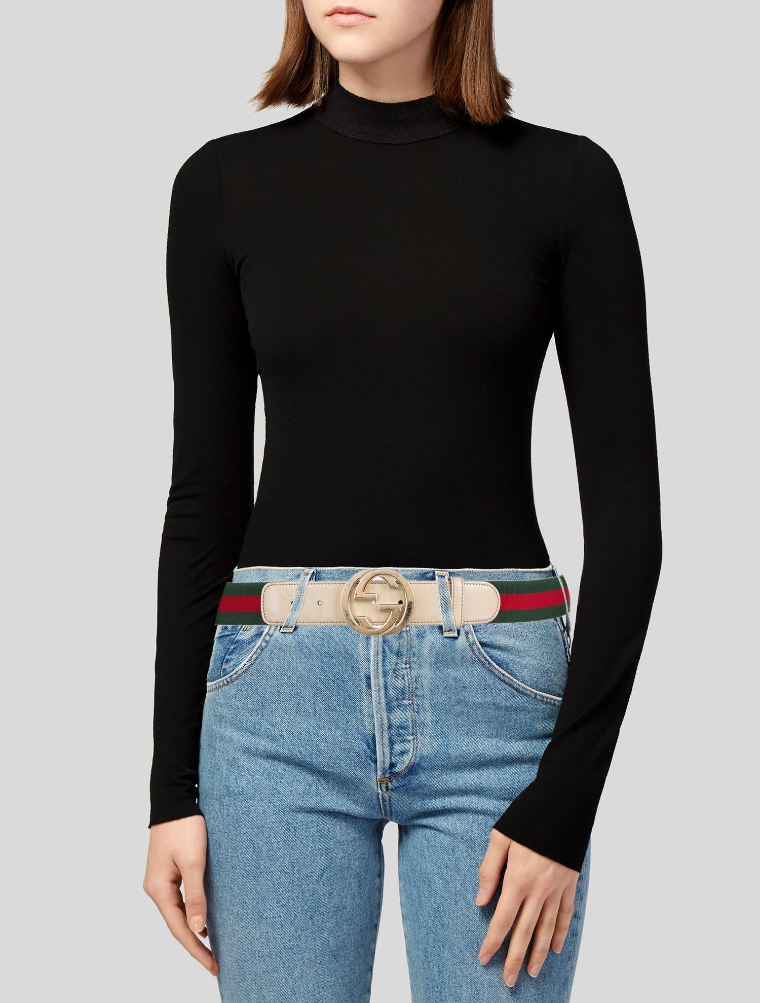 Gucci Web Accent Belt