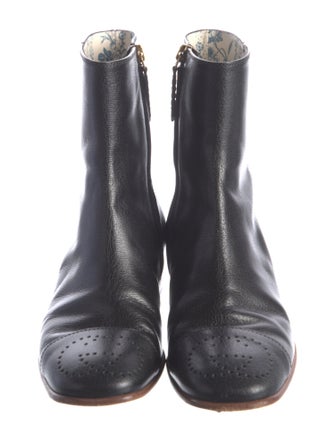 Gucci Interlocking G Logo Leather Boots