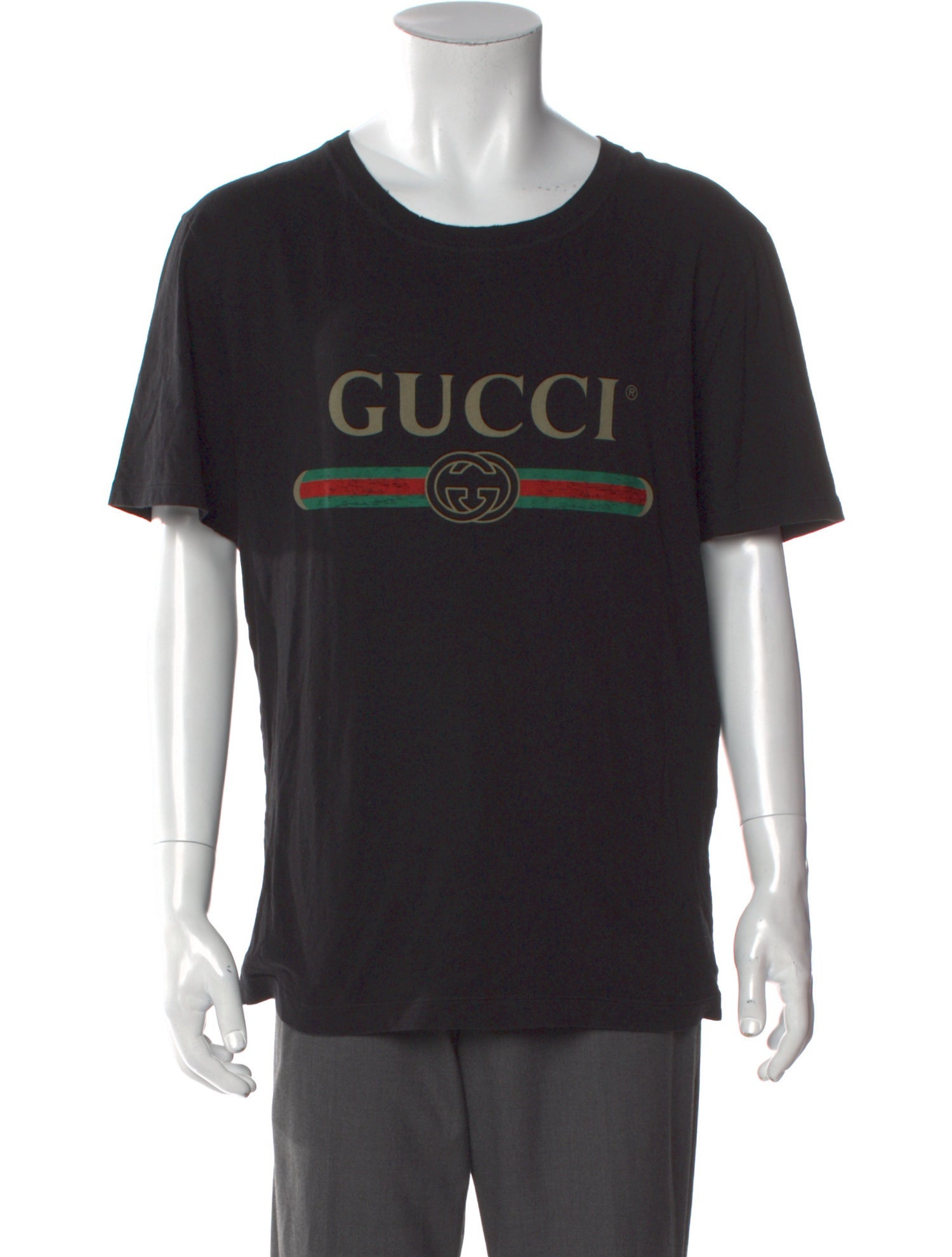 Gucci Web Accent Scoop Neck T-Shirt