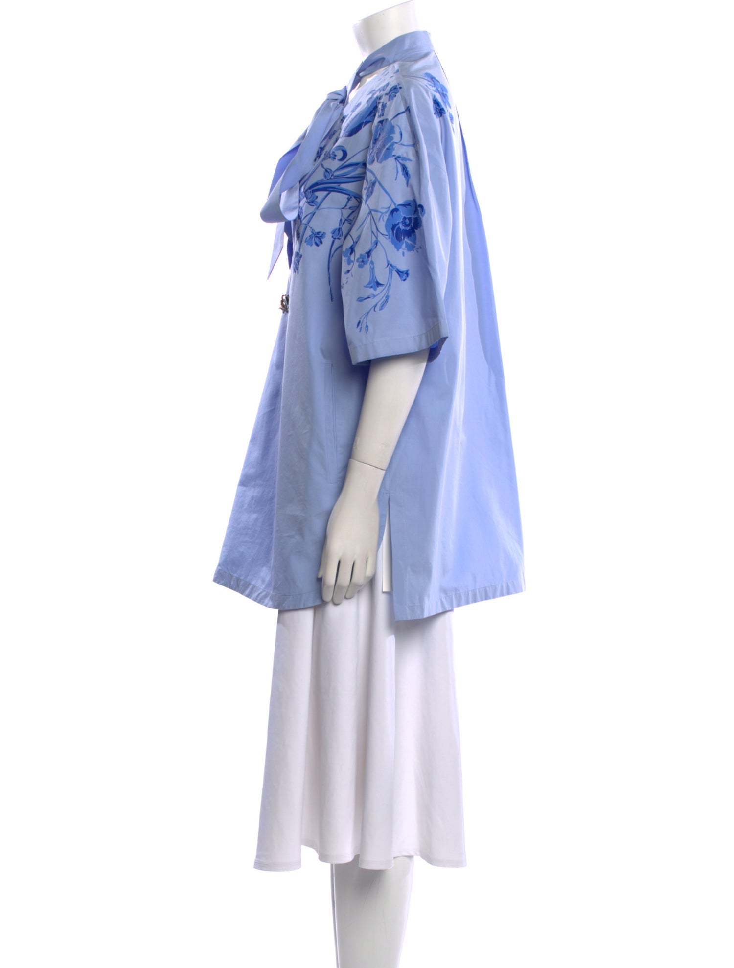 Gucci Poplin V-Neck Tunic