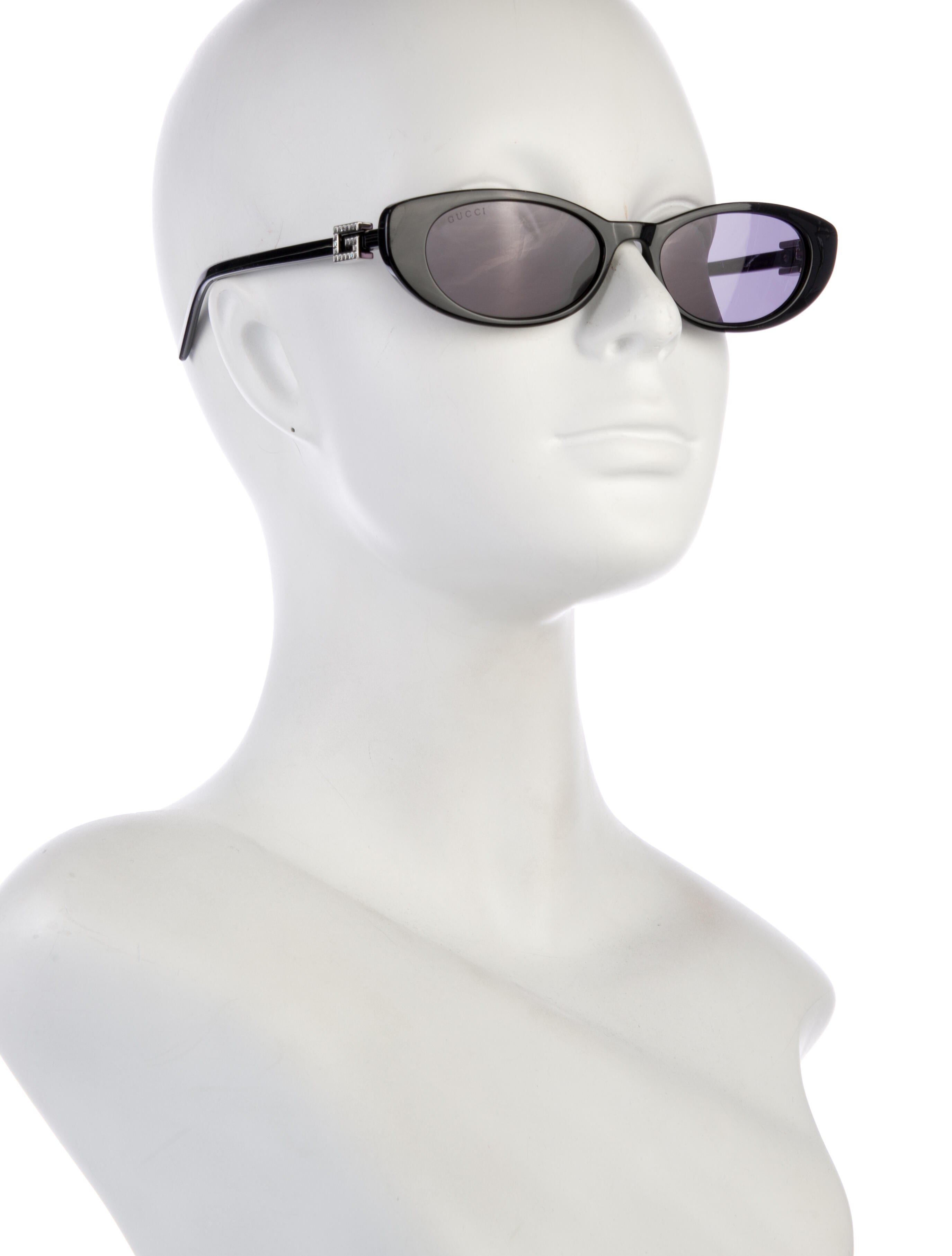 Gucci Interlocking G Logo Narrow Sunglasses
