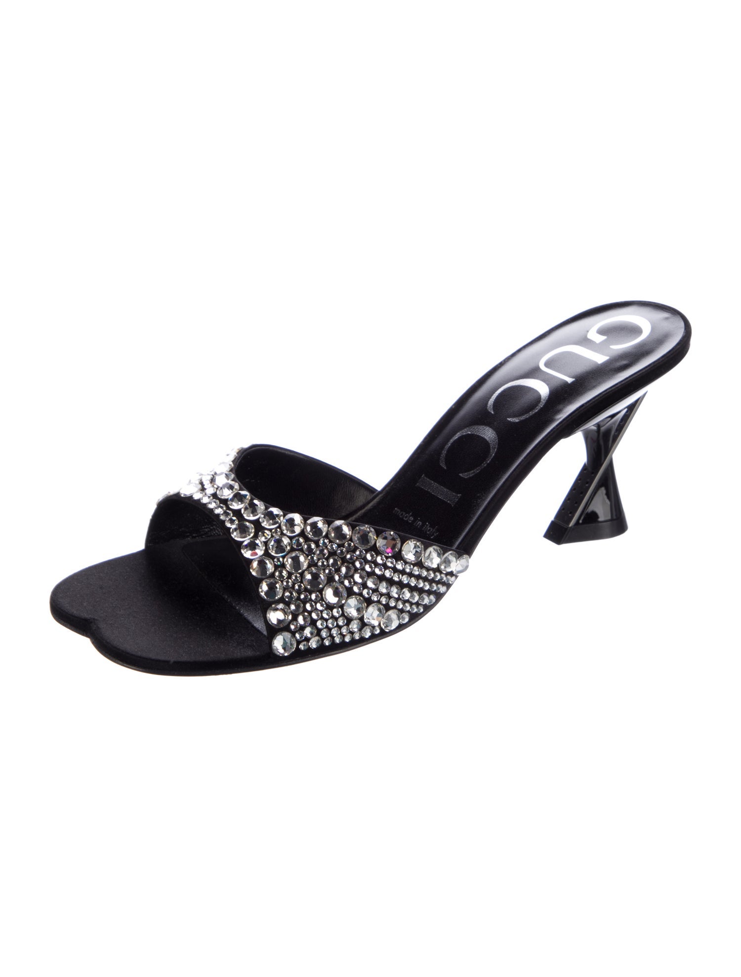 Gucci Running GG Logo Satin Slides