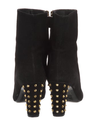 Gucci Suede Studded Accents Boots