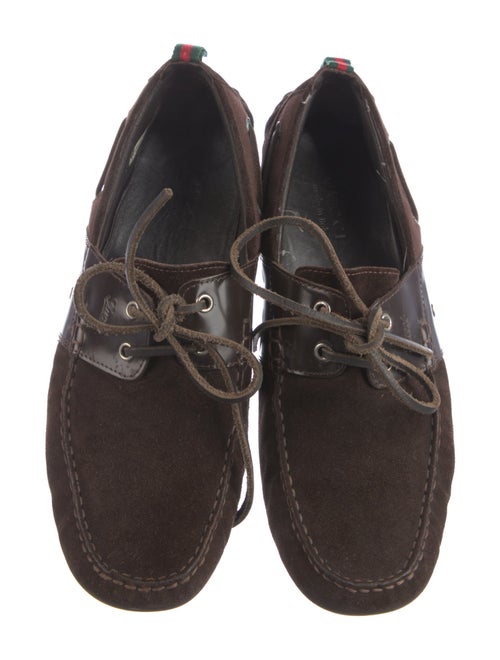 Gucci Horsebit Accent Suede Boat Shoes