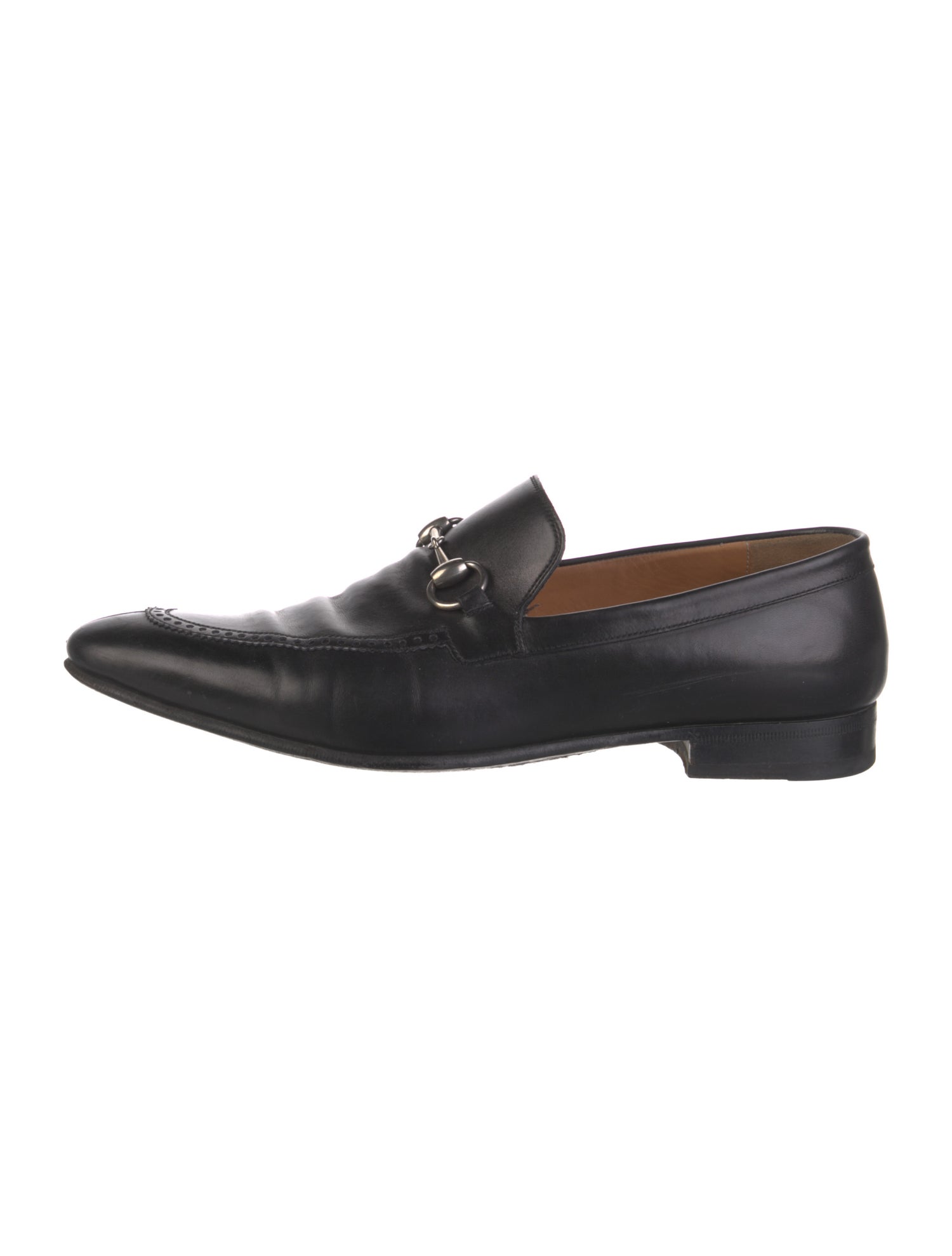 Gucci Horsebit Accent Leather Dress Loafers