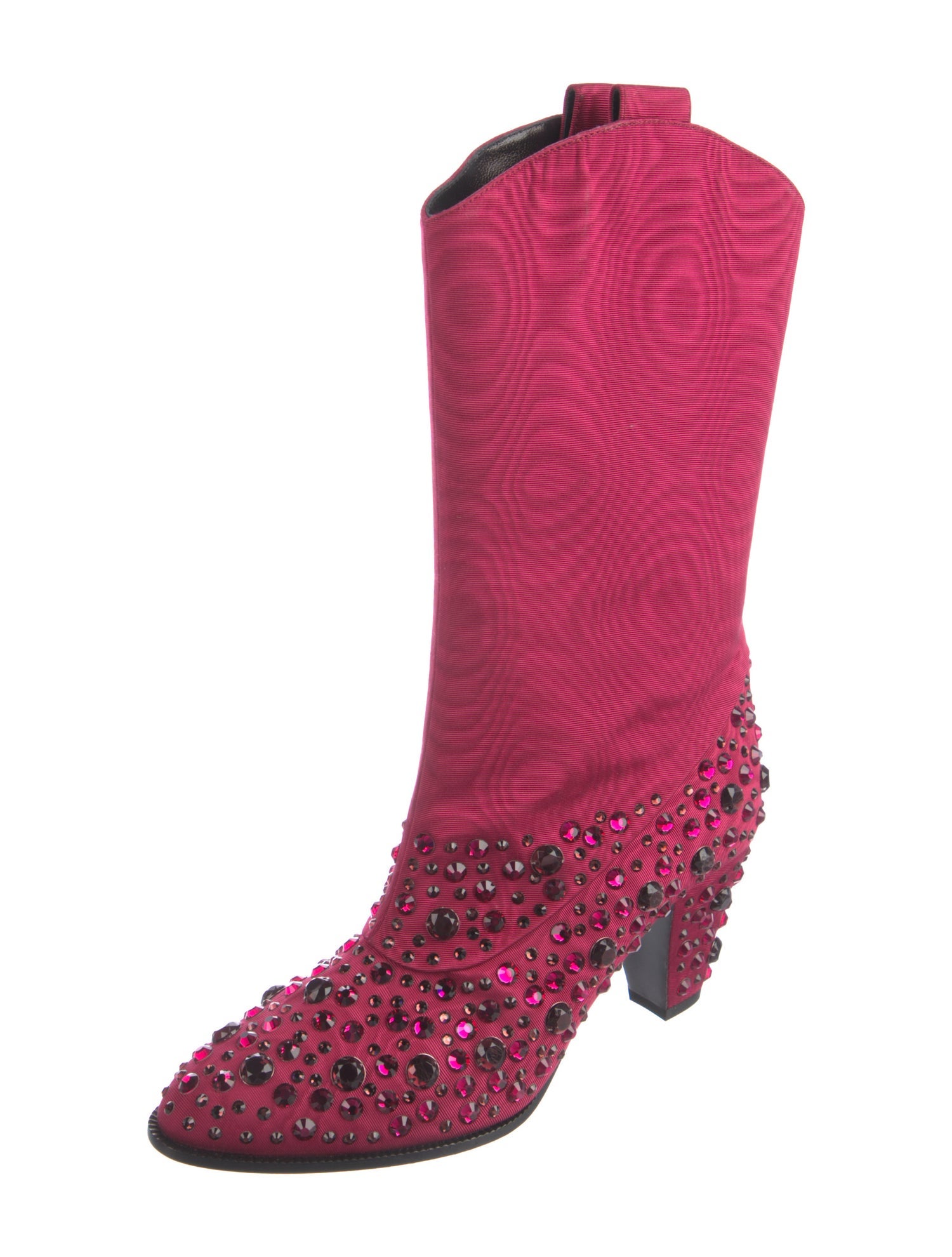 Gucci Crystal Embellishments Western Boots