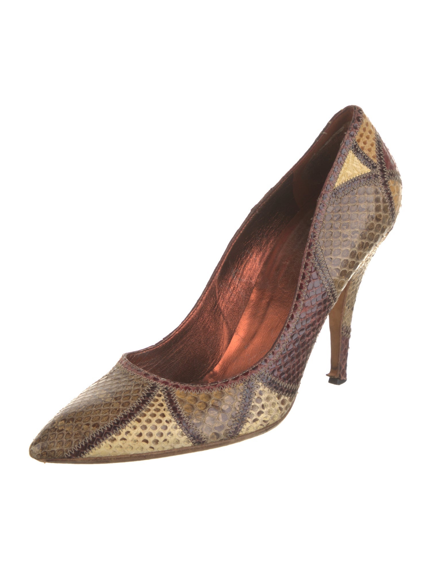 Gucci Snakeskin Animal Print Pumps