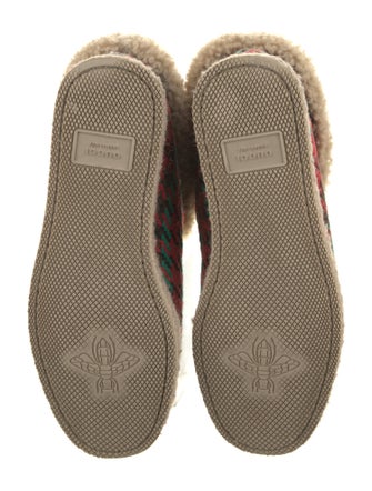 Gucci Horsebit Accent Houndstooth Print Boots