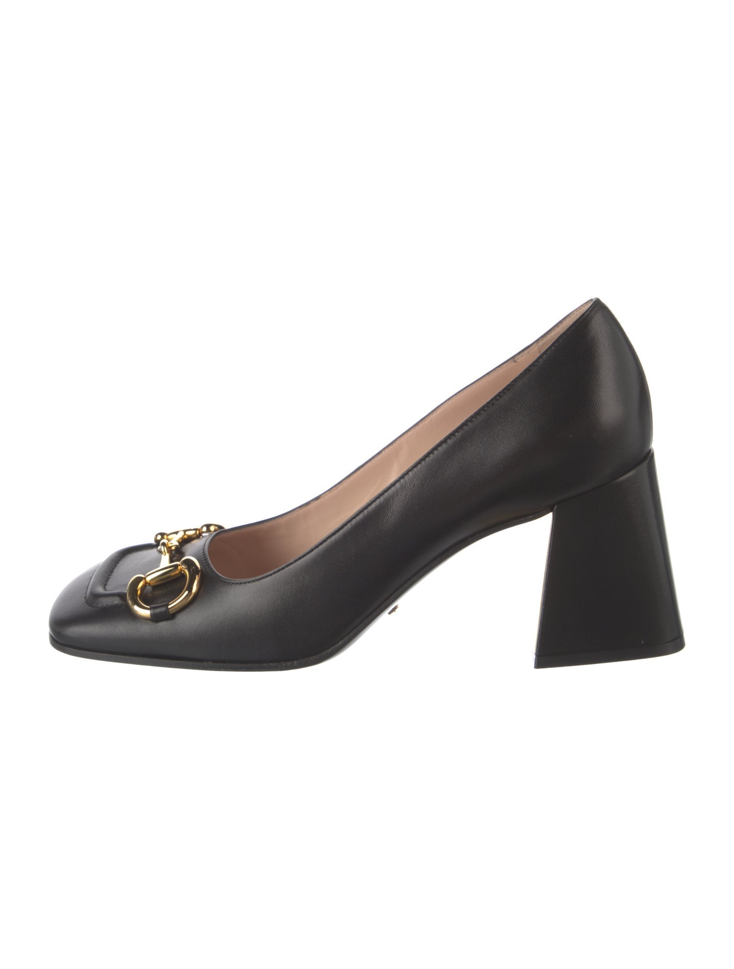 Gucci Horsebit Accent Leather Pumps