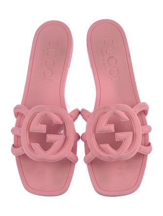 Gucci Interlocking G Logo Rubber Slides