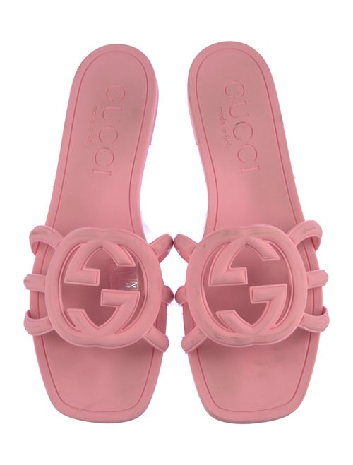 Gucci Interlocking G Logo Rubber Slides