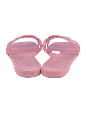 Gucci Interlocking G Logo Rubber Slides