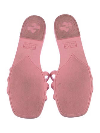 Gucci Interlocking G Logo Rubber Slides