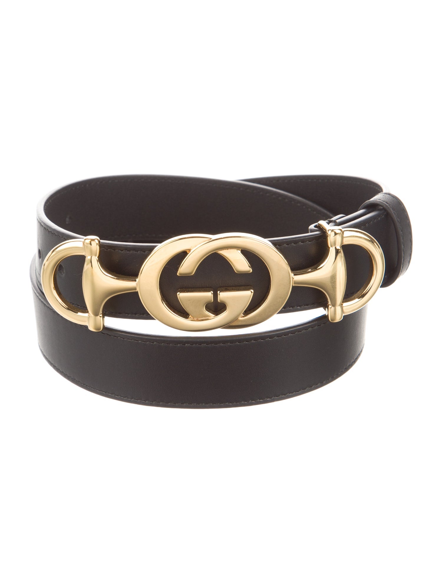 Gucci Horsebit Accent Skinny Belt