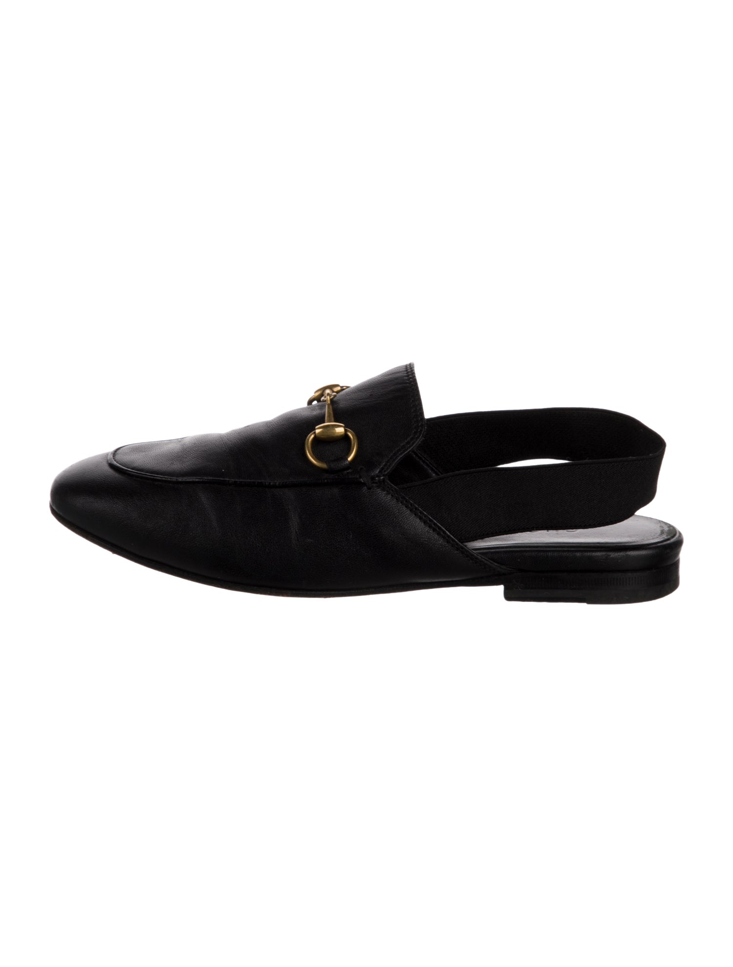 Gucci kid boys' black loafer mules