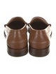 Gucci Web Accent Leather Loafers