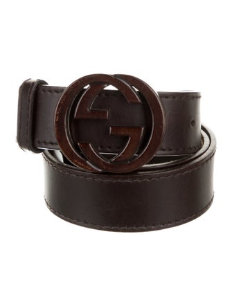 Gucci Interlocking G Logo Leather