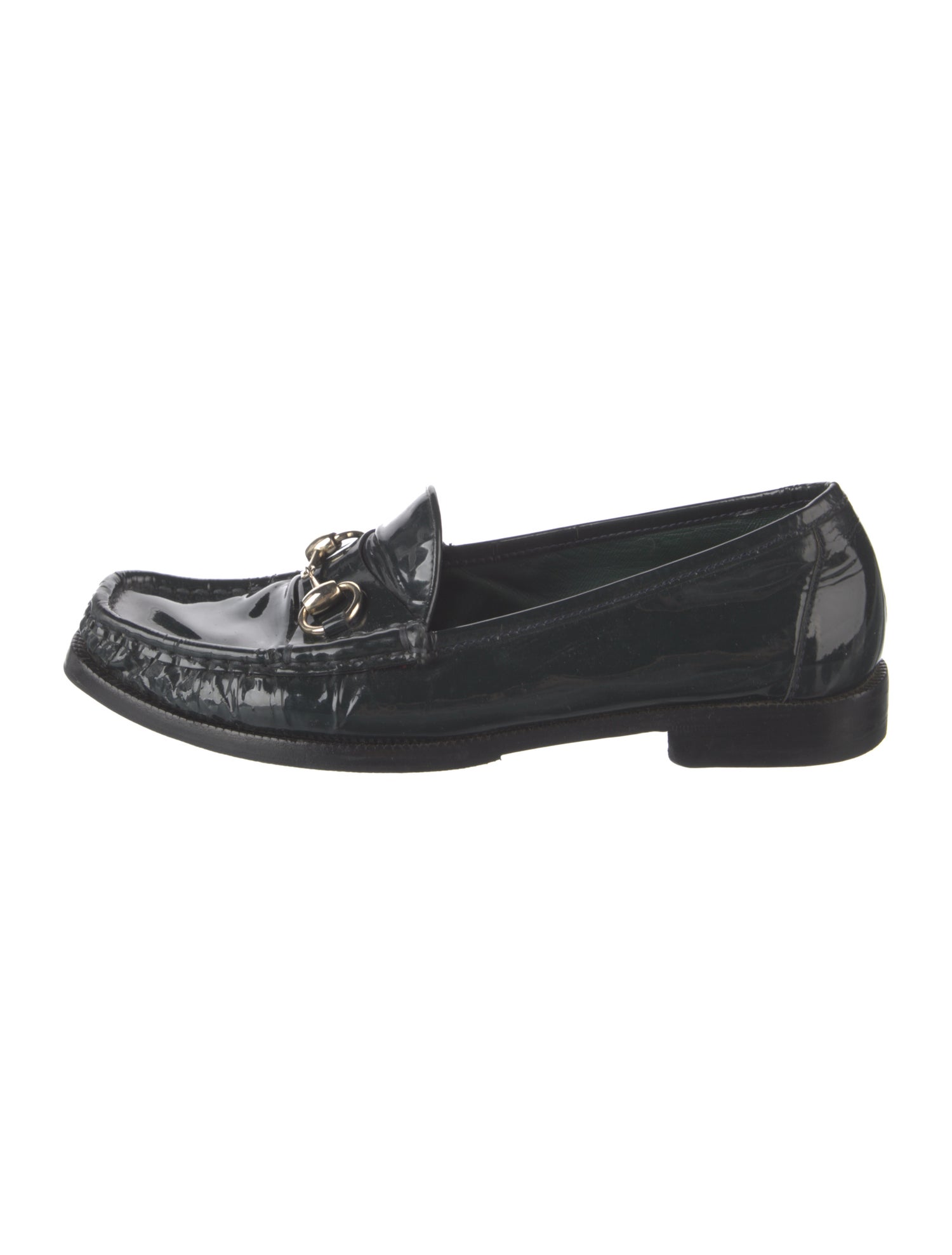 Gucci Horsebit Accent Patent Leather Loafers