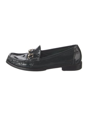 Gucci Horsebit Accent Patent Leather Loafers