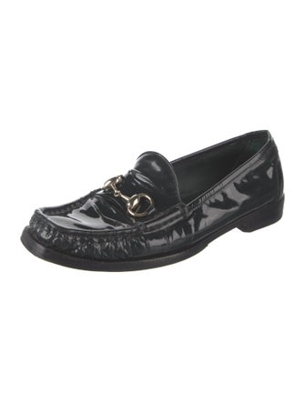 Gucci Horsebit Accent Patent Leather Loafers