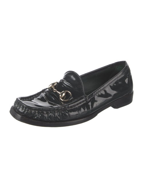 Gucci Horsebit Accent Patent Leather Loafers