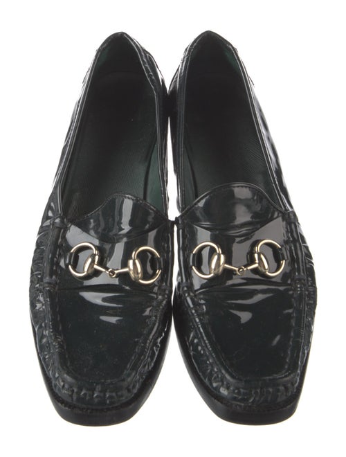 Gucci Horsebit Accent Patent Leather Loafers
